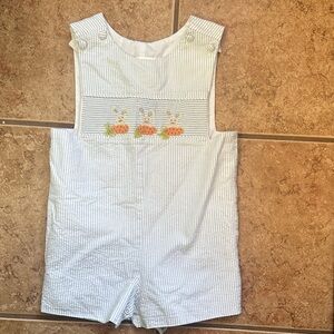Zuccini Baby Easter Bunny Smocked Jon Jon